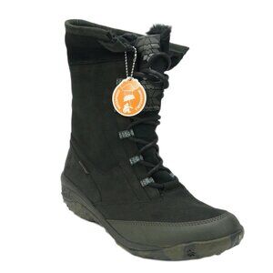 CUSHE ALLPINE WOMEN’S CONE BLACK LEATHER WINTER BOOTS US 10